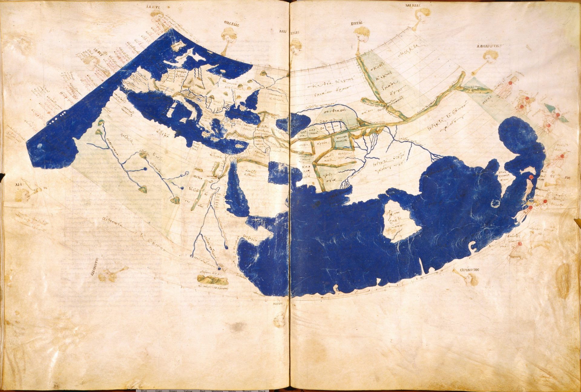 Florence, Biblioteca Meduicea Laurenziana, ms. Conventi soppr. 626, cc. 54v-55r. Ptolemy, Geography