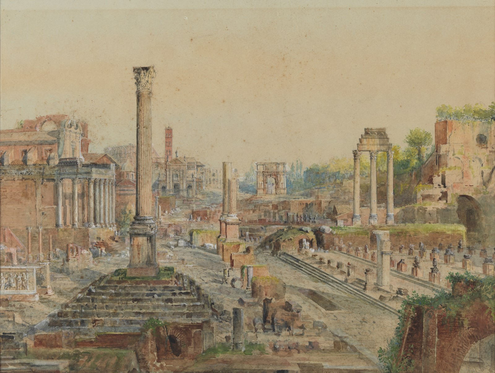 The Roman forum and the column of Phoca, Martin Juan Jimenez (1855 - 1901)