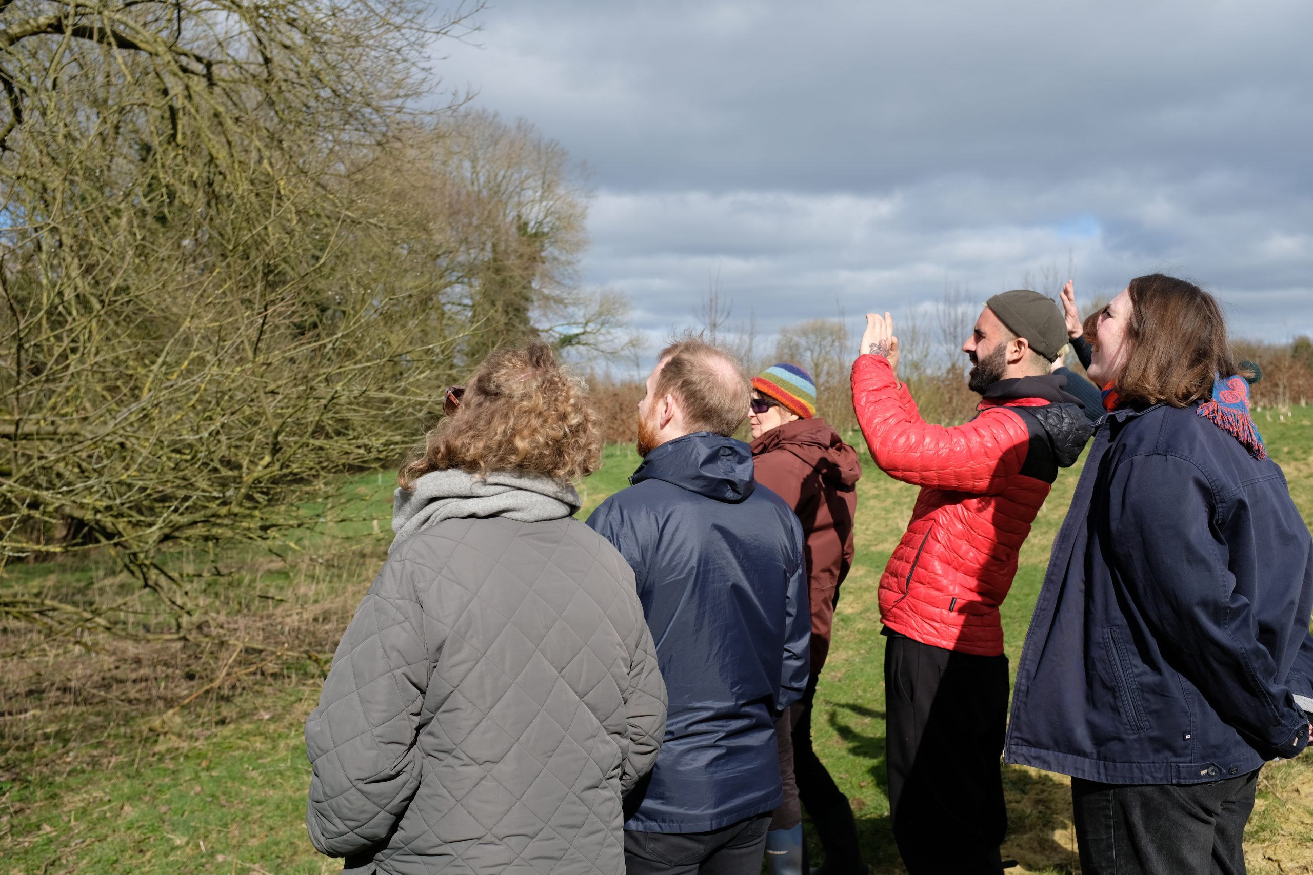 The Wishing Forest research trip to
Killymuck Farm, March 2025. Photo: Shakira
Nelis.